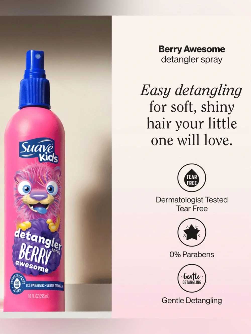 Suave ◦	detangler spray